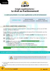 Le droit au fractionnement