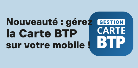 Nouvelle application carte BTP 